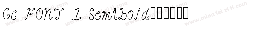 Cc FONT 1 Semibold字体转换